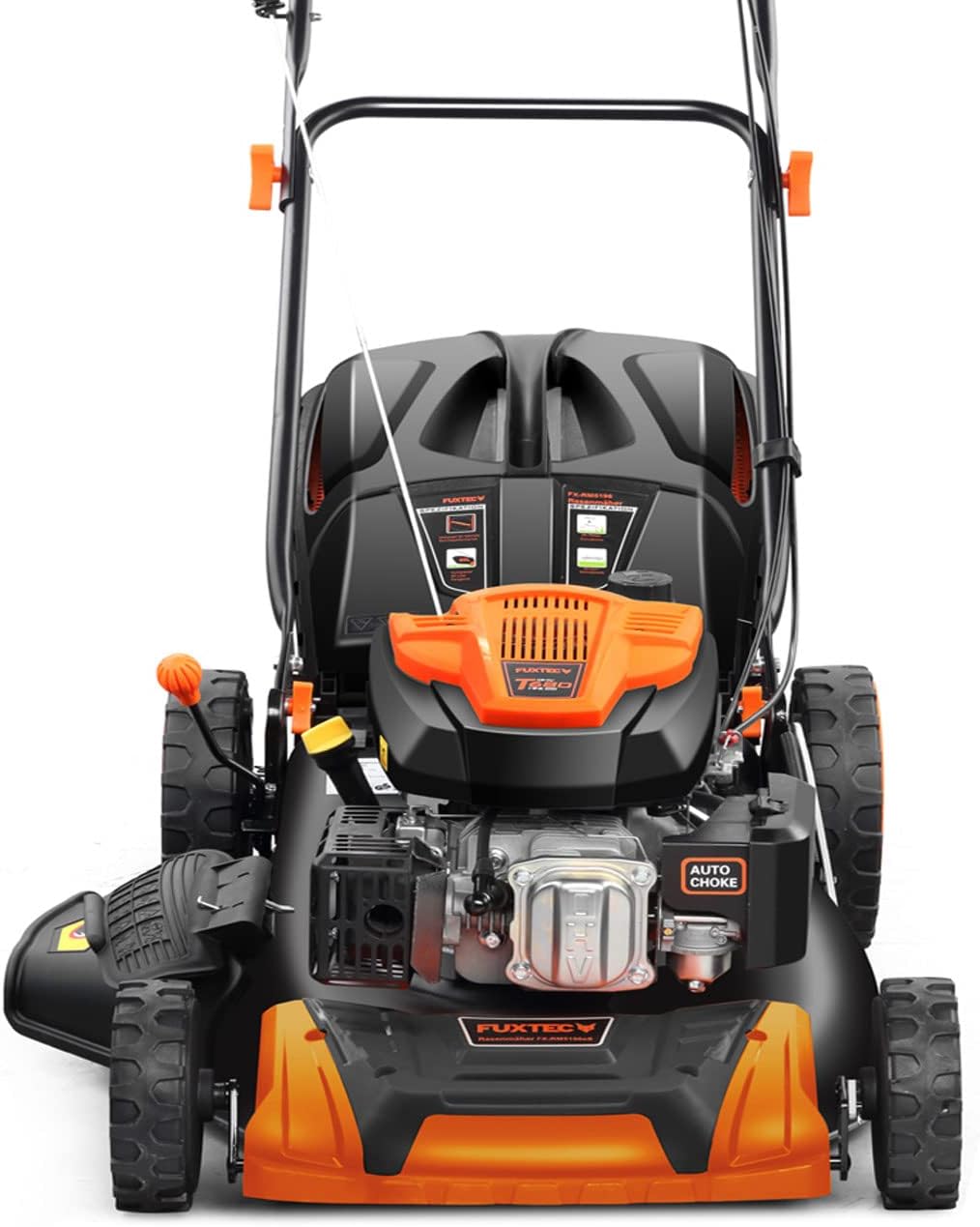 Benzin Rasenmäher FX-RM5196 196cc 4-Takt 51cm Schnittbreite 4in1 Mulchen Seitenauswurf 60L Fangkorb Radantrieb