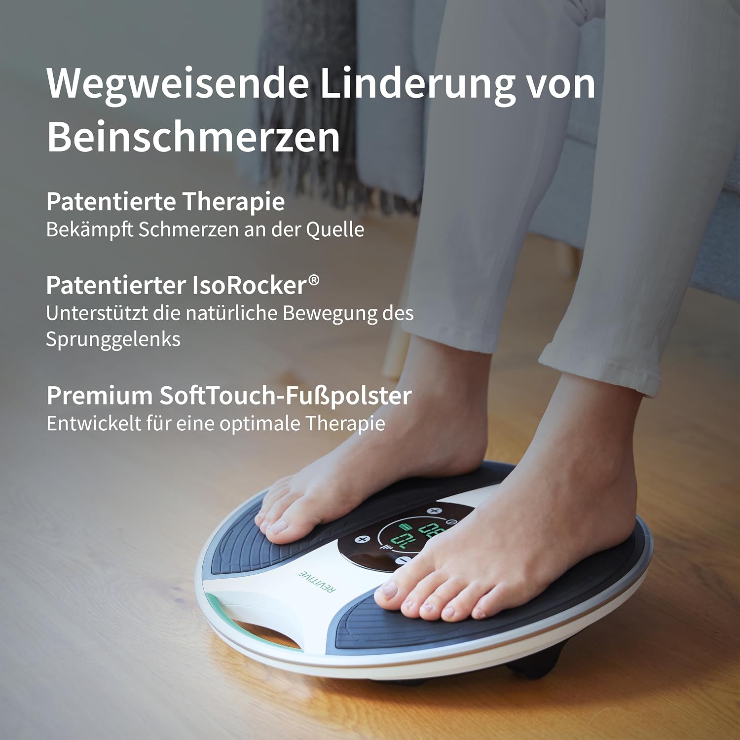 Knie- und Bein Durchblutungsstimulator Medic Plus batteriebetrieben mit NMES Funktion