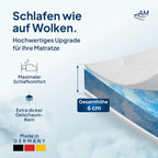 Gelschaum Matratzen Topper 180x200 cm RG50 6cm Memory Foam Lyocell Bezug rutschfest Klimaband