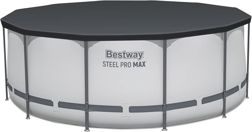 Aufstellpool Steel Pro MAX rund 366 x 122 cm 10250 Liter mit Filterpumpe Sicherheitsleiter und Abdeckplane Modell 56420