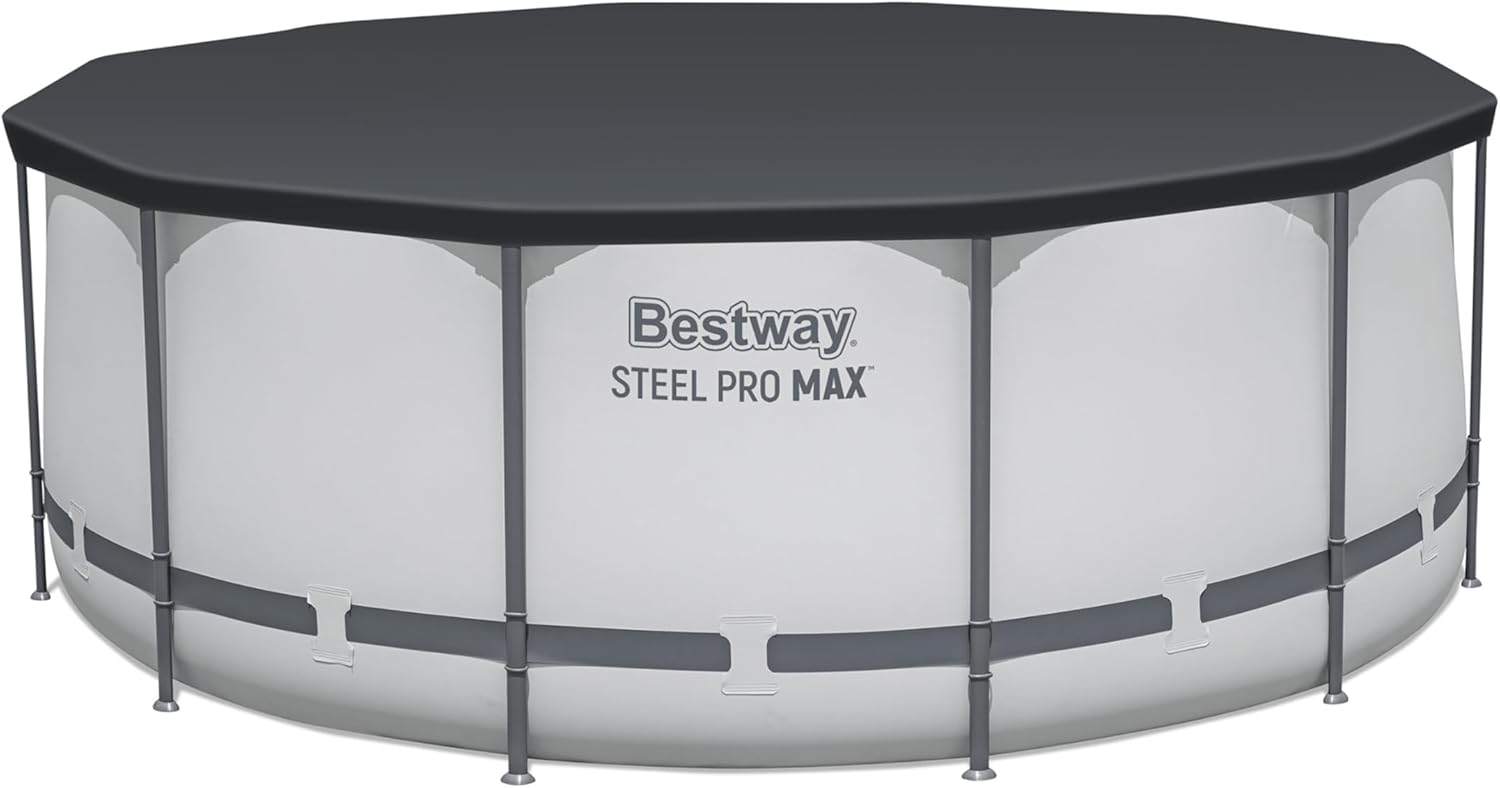Aufstellpool Steel Pro MAX rund 366 x 122 cm 10250 Liter mit Filterpumpe Sicherheitsleiter und Abdeckplane Modell 56420