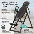 Inversionsbank klappbar SP-INV-1100-B Schwerkrafttrainer Rückenstrecker 4 Winkel bis 135 kg