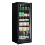 Getränkekühlschrank GSC4280B 280L Glas Tür belüftete Kühlung 6 verstellbare Regale Schloss Schwarz freistehend