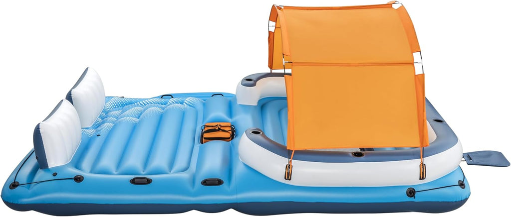 Aufblasbare Badeinsel Hydro-Force Tropical Breeze 43105 für bis zu 6 Personen 389 x 274 cm PVC mit Sonnendach