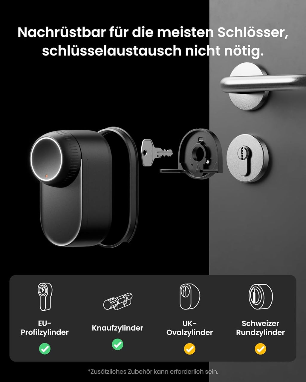 Smart Türschloss Lock Ultra mit Keypad Fingerabdruck WiFi Matter elektronischem Riegel und App Steuerung