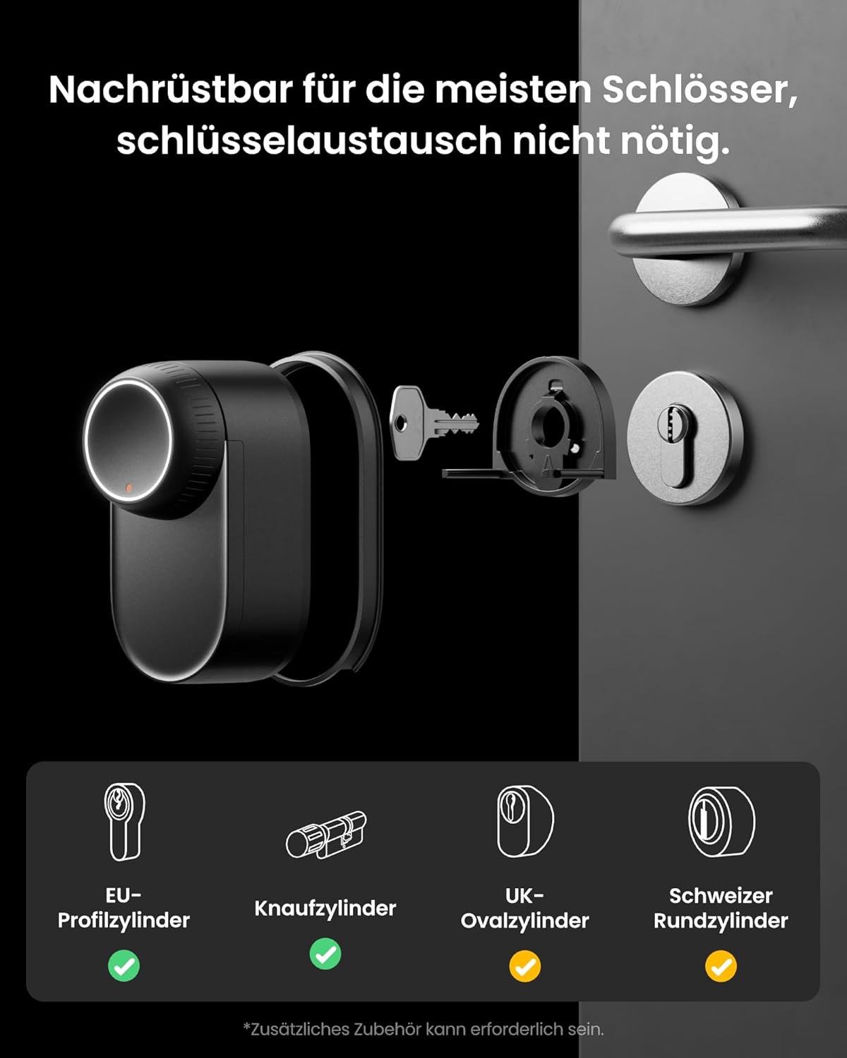 Smart Türschloss Lock Ultra mit Keypad Fingerabdruck WiFi Matter elektronischem Riegel und App Steuerung