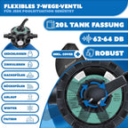 Pool Sandfilteranlage 10200 l/h 400 W mit 7-Wege-Ventil Filterbällen und Wettercover für Pools bis 60000 L