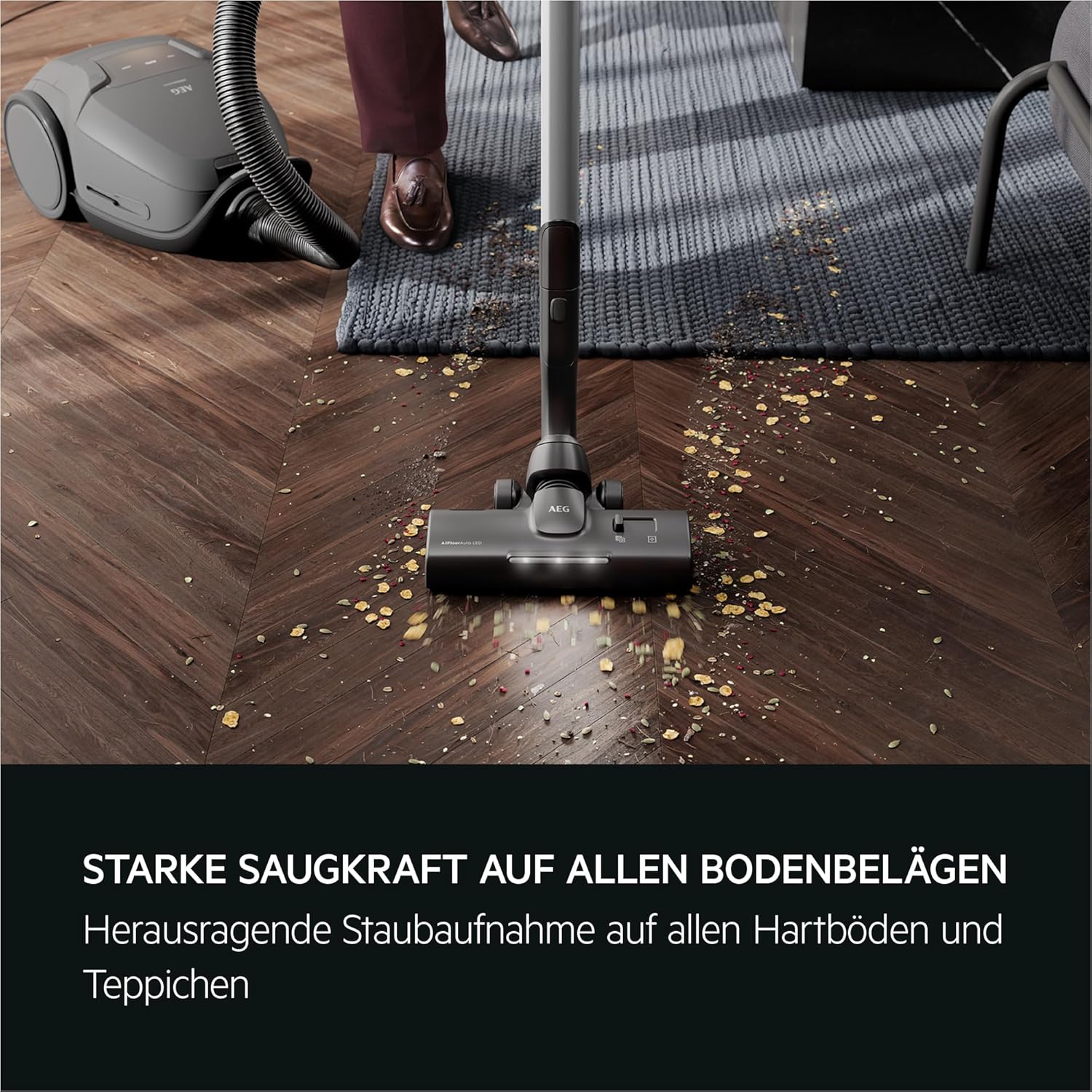 Staubsauger mit Beutel Animal 8000 AB81A2DG 5L HEPA-Filter Auto-Modus 12m Aktionsradius Tierhaardüse LED-Bodendüse