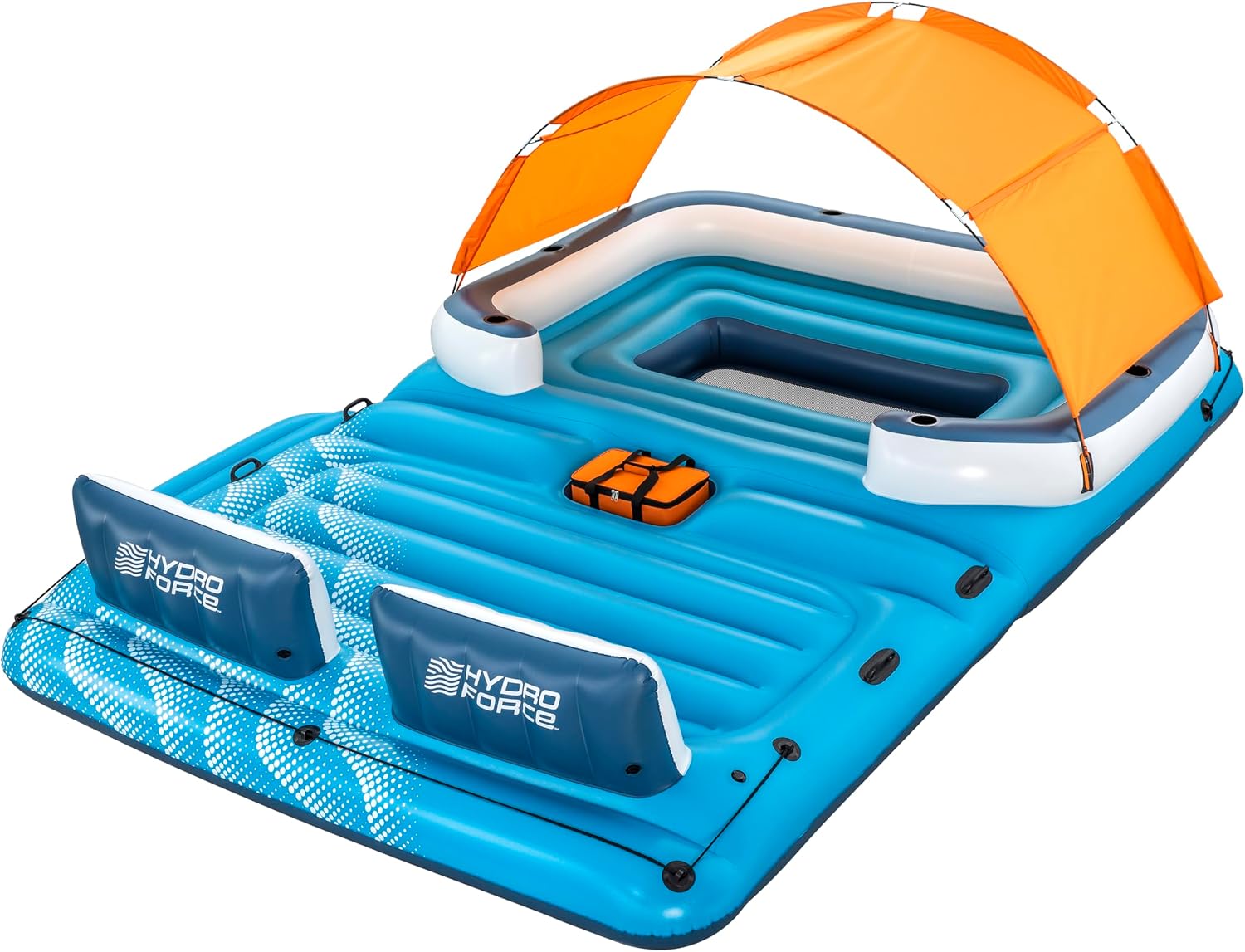 Aufblasbare Badeinsel Hydro-Force Tropical Breeze 43105 für bis zu 6 Personen 389 x 274 cm PVC mit Sonnendach
