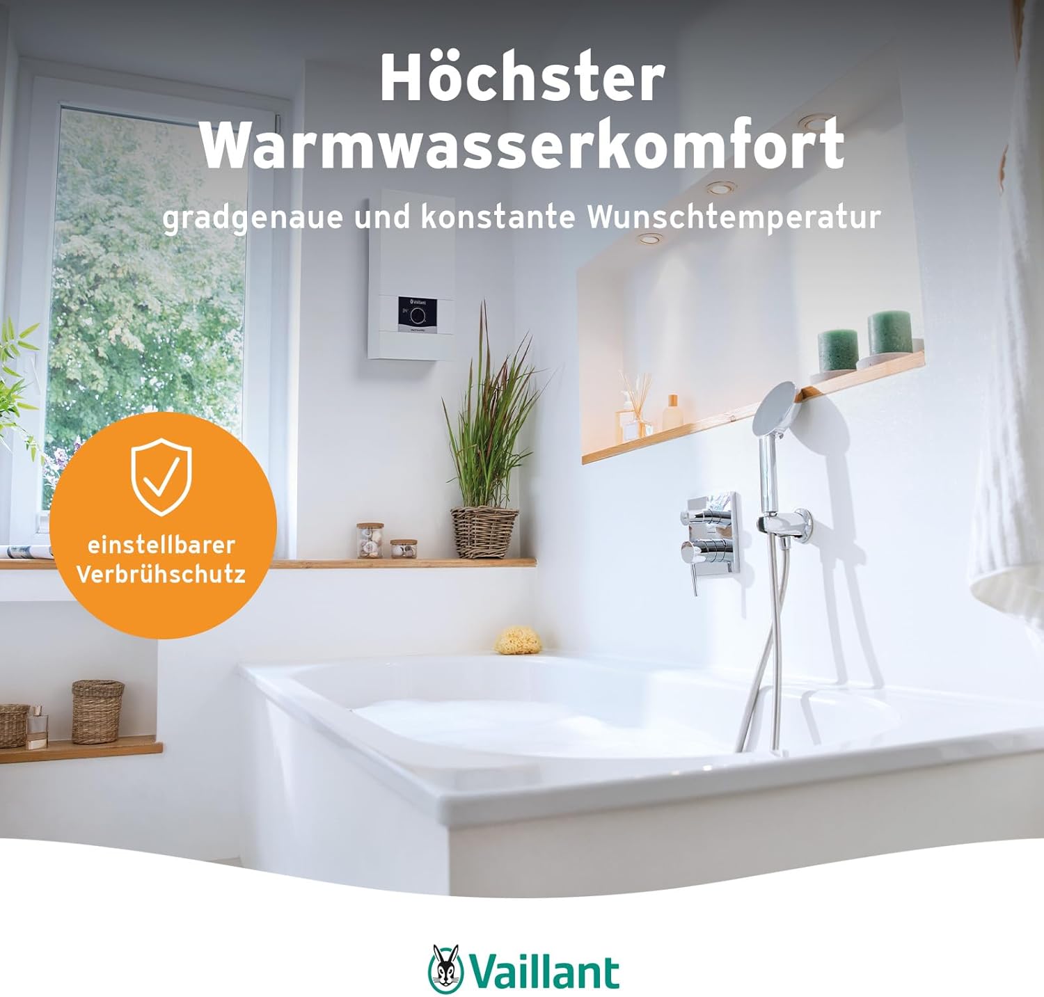 Elektrischer Durchlauferhitzer 21 kW 400 V 8 l/min digitale Temperaturregelung IP25 wandmontiert Modell 0010023778