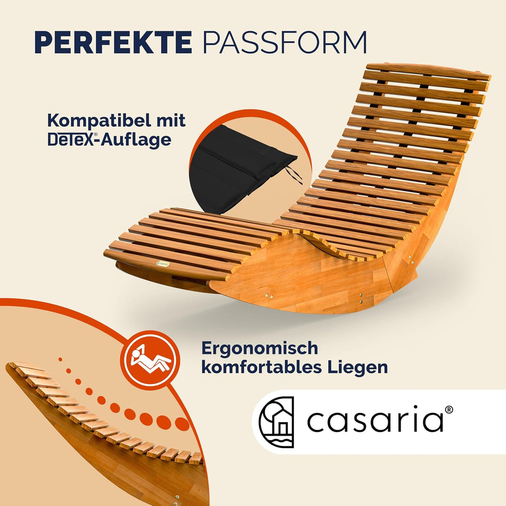 Sonnenliege klappbar Akazienholz 195x60 cm wetterfest 160 kg belastbar ergonomisch Gartenliege Relaxliege 2 Stück