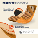 Sonnenliege klappbar Akazienholz 195x60 cm wetterfest 160 kg belastbar ergonomisch Gartenliege Relaxliege 2 Stück