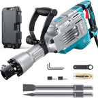 Abbruchhammer SDS-Hex 1700 W 65 J Z1G-DS-107HC Beton Stemmhammer mit Meißel Set und Transportkoffer