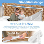 Rausfallschutz Bettgitter Set PS_1313 für Boxspringbett und Familienbett 180x200 cm 3 Bettgitter mit Zwischenraumschutz