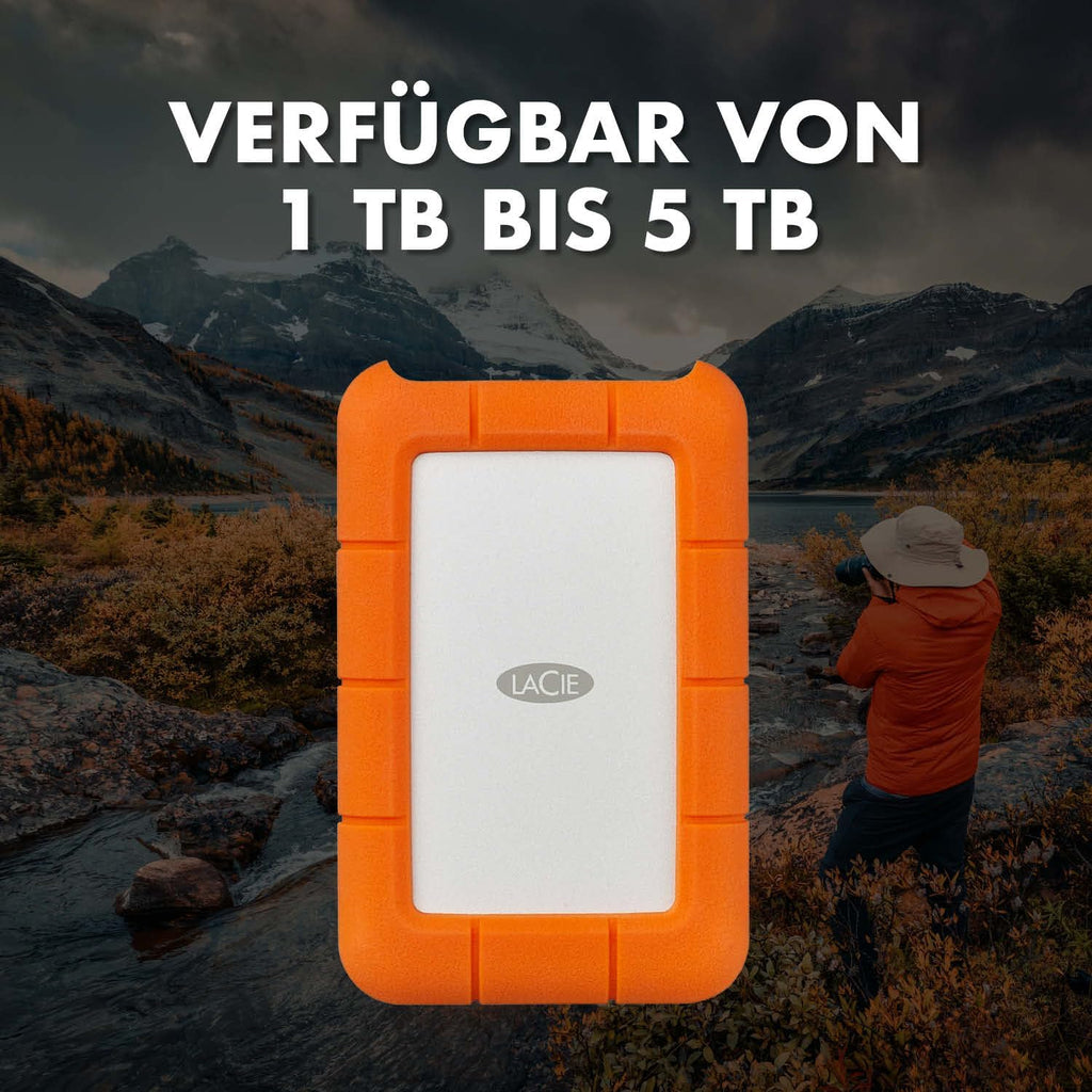 Externe Festplatte 5TB 2,5 Zoll USB 3.0 stoßfest Rugged Mini STJJ5000400 Orange PC Mac kompatibel