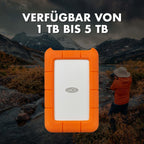 Externe Festplatte 5TB 2,5 Zoll USB 3.0 stoßfest Rugged Mini STJJ5000400 Orange PC Mac kompatibel