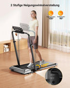 Klappbares Laufband für Zuhause mit Steigung 1–12% TP2 12 km/h 2,5 HP Motor 130 kg Belastung LED Display Fernbedienung App