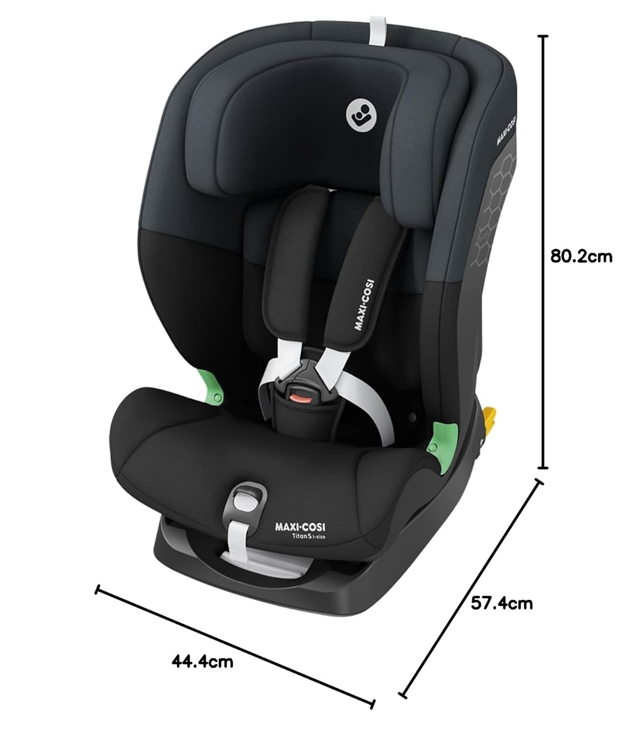 Kindersitz i-Size Titan S ISOFIX Gruppe 1/2/3 76–150 cm 15 Monate bis 12 Jahre 5 Sitzpositionen 5-Punkt-Gurt