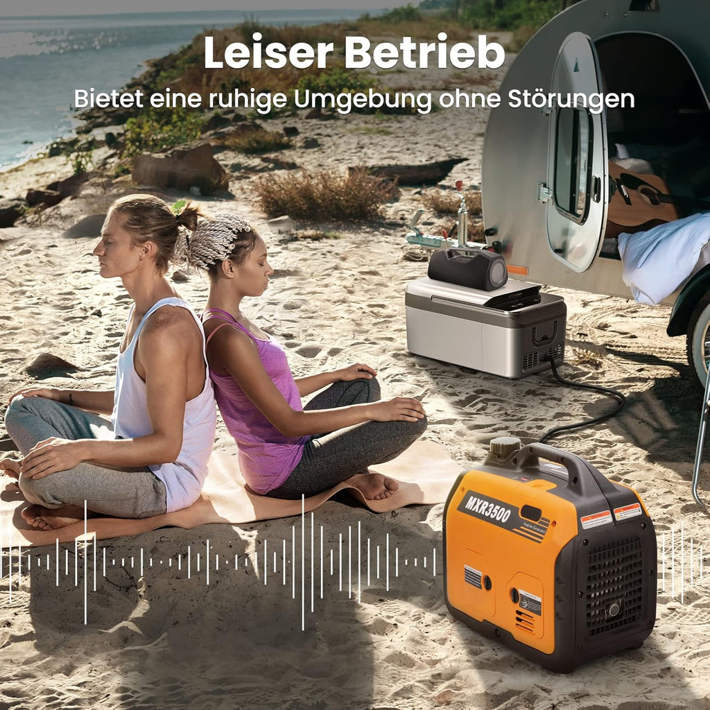 Inverter Stromgenerator MXR3500 3300W Benzin 4-Takt mit 230V Steckdosen USB Anschluss und Eco-Modus