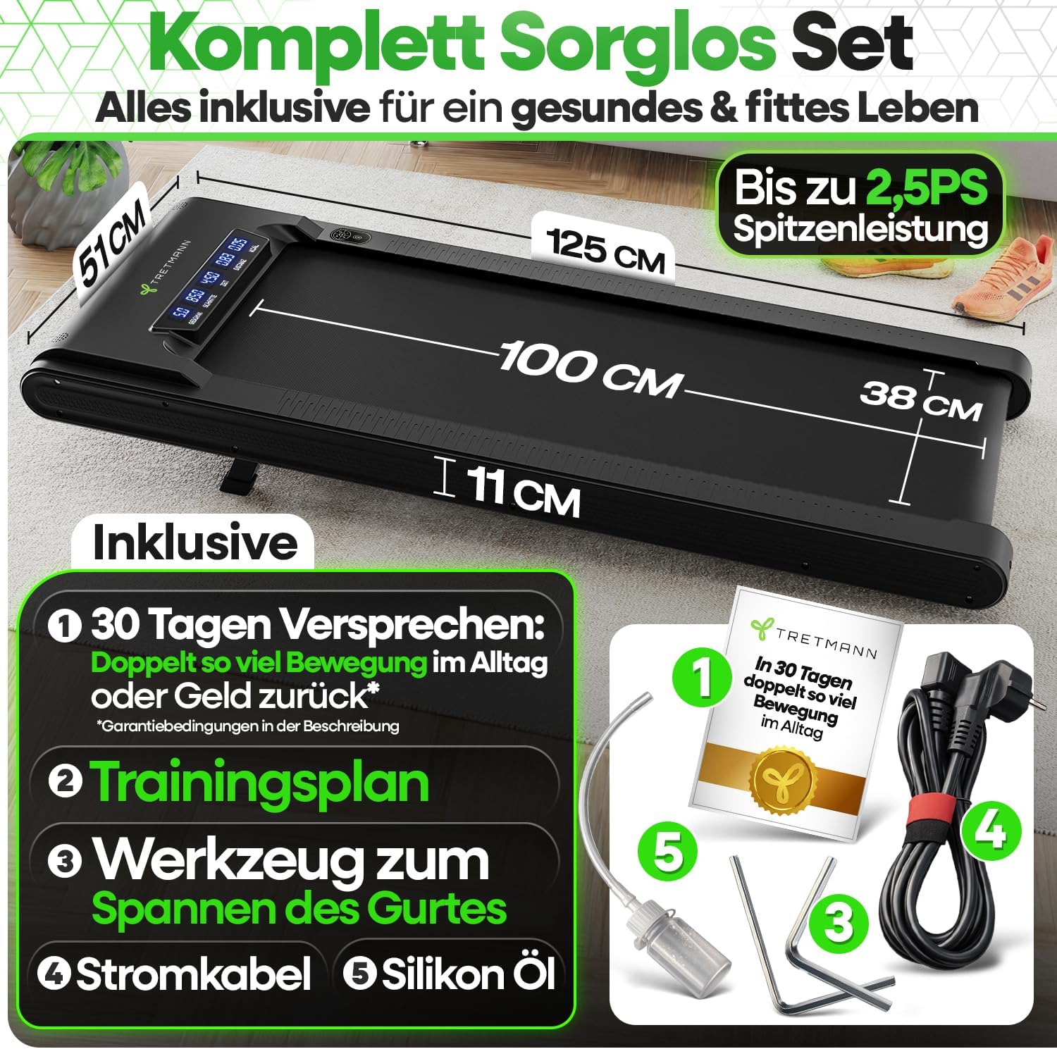 Walking Pad Pro Laufband klappbar mit 10 % Steigung 150 kg Tragkraft Bluetooth App 6 km/h