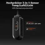 100mm Rohrventilator Abluftset mit Aktivkohlefilter Temperatur Feuchtigkeitssensor 350m³/h Growbox Set
