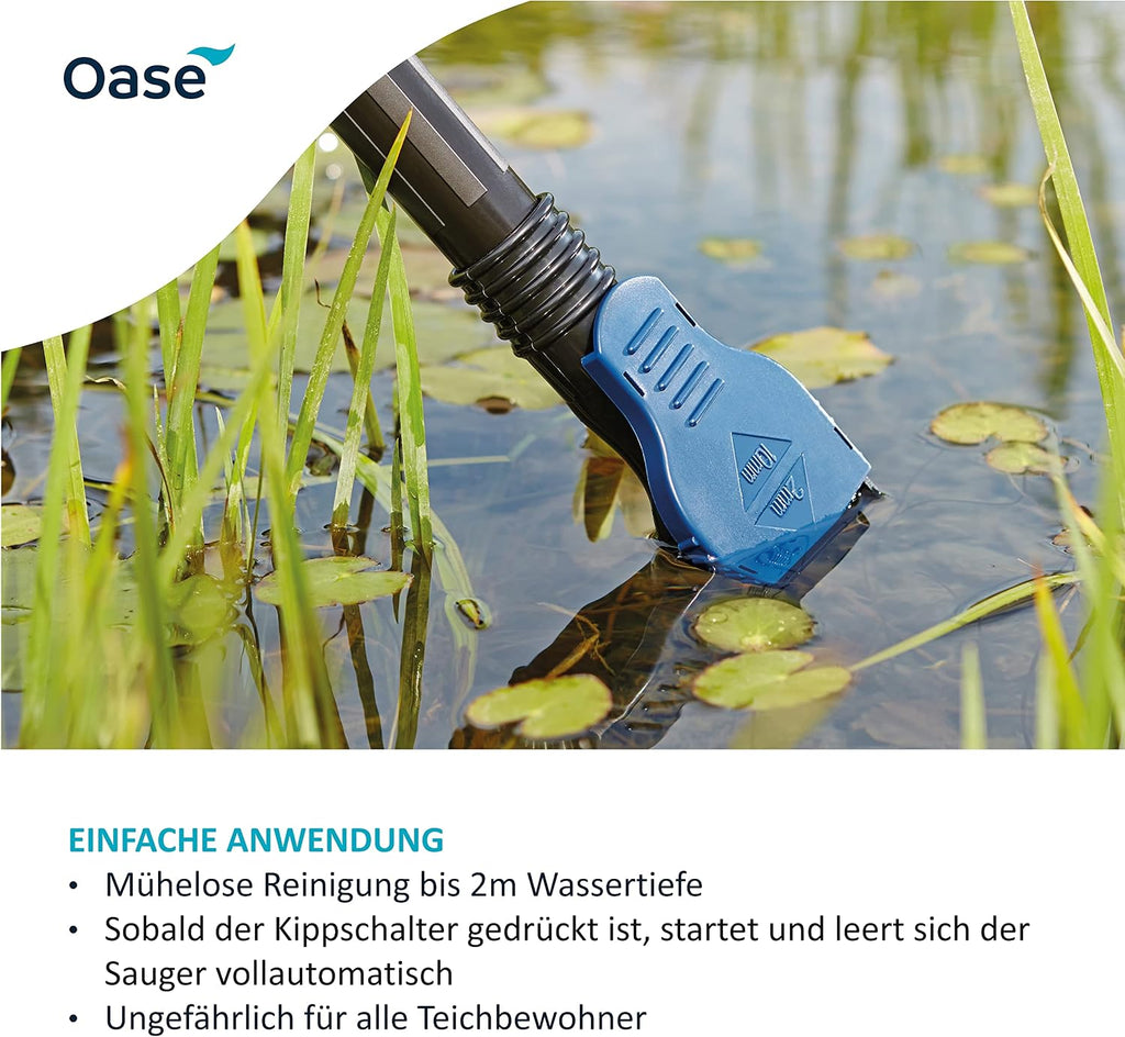 Teichschlammsauger Pondovac Classic 50529 1400W 3000 l/h 27L Tank 4 Saugdüsen 4m Schlauch