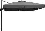 Sonnenschirm 300x300 cm quadratisch mit Alu Stahl Gestell Polyester UV Schutz 50+ anthrazit 782-15