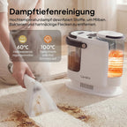 Polsterreiniger Nasssauger LVCUCM002 mit Dampffunktion 15 kPa und 1,6 L Tank für Teppiche Sofa und Auto