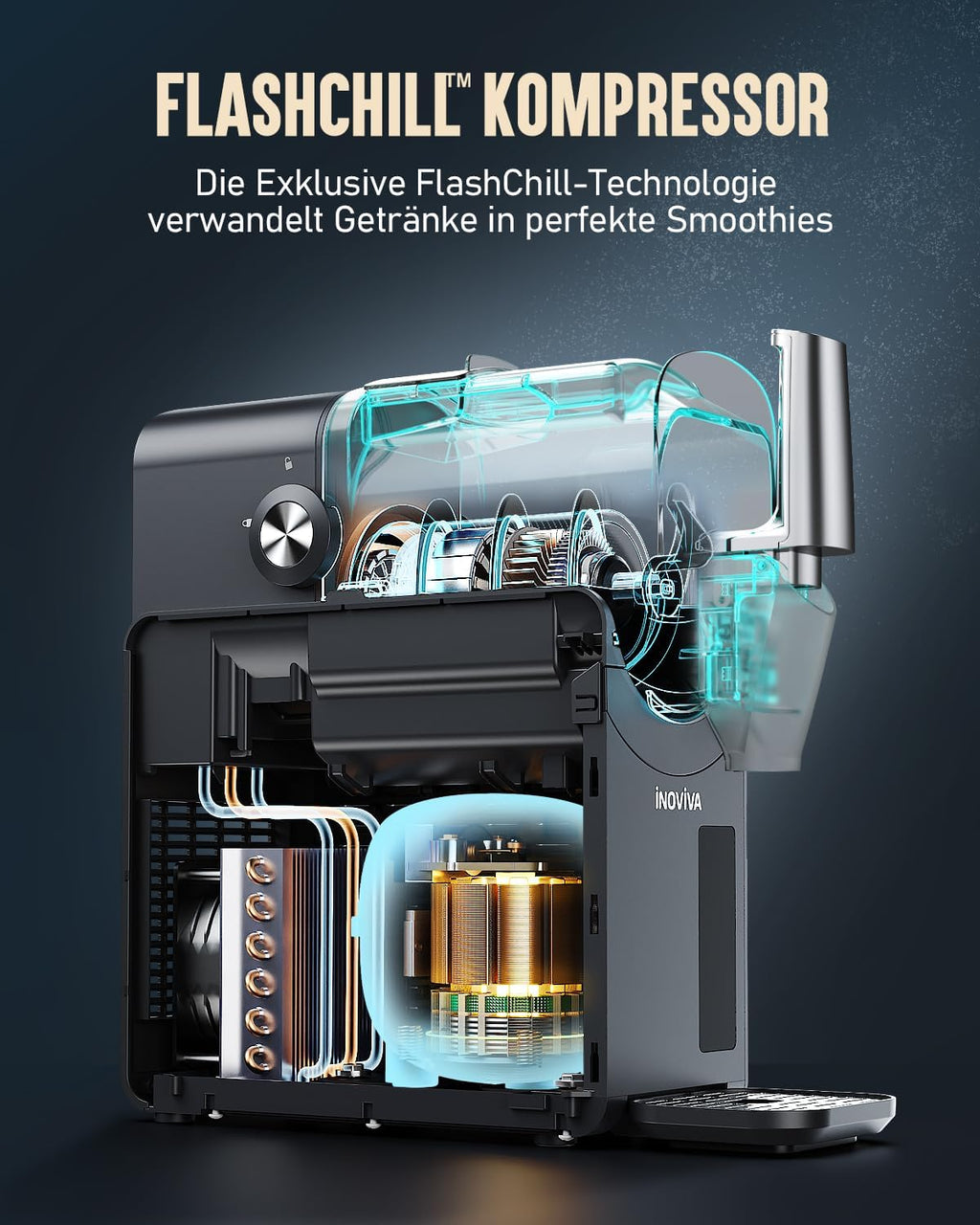 Slush Maschine für Slushies Milchshakes Frappés und gefrorene Cocktails S2.2 2,6L Automatisch mit Selbstreinigung und 5 Modi Grau
