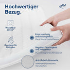 Gelschaum Matratzen Topper 180x200 cm RG50 6cm Memory Foam Lyocell Bezug rutschfest Klimaband