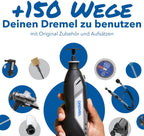 Akku Multifunktionswerkzeug 8250 12V Bürstenlos 5000-30000 U/min mit 65 Zubehörteilen 5 Aufsätzen 2 Akkus und Ladegerät