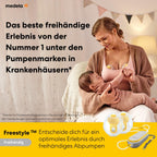 Elektrische Doppelmilchpumpe Freestyle Hands Free App Verbindung tragbar 24 dB Akku betrieben inkl Auffangschalen