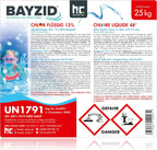 Pool Flüssigchlor SW538-2022 4 x 25 kg mit 13–15 % Aktivchlorgehalt