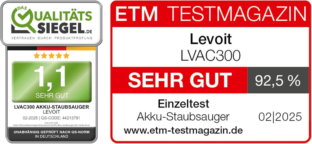 Akku-Staubsauger LVAC-300 PET mit Anti-Tangle Bürste 60 Min Laufzeit HEPA-Filtersystem Mini-Motorbürste selbststehend Blau