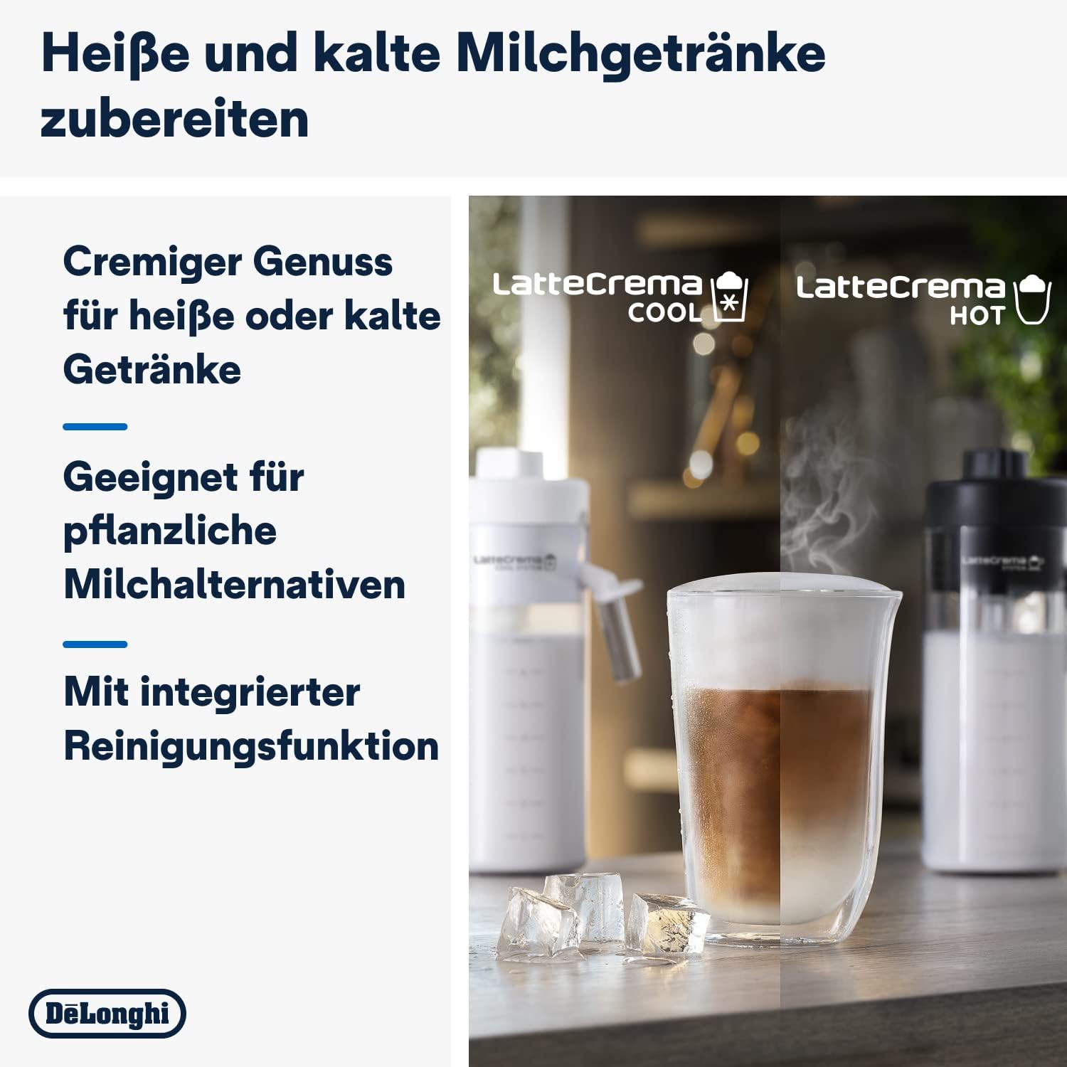 Kaffeevollautomat mit Milchsystem Eletta Explore ECAM452.57.G 40 Getränke Heiß und Kalt LatteCrema Touch Display
