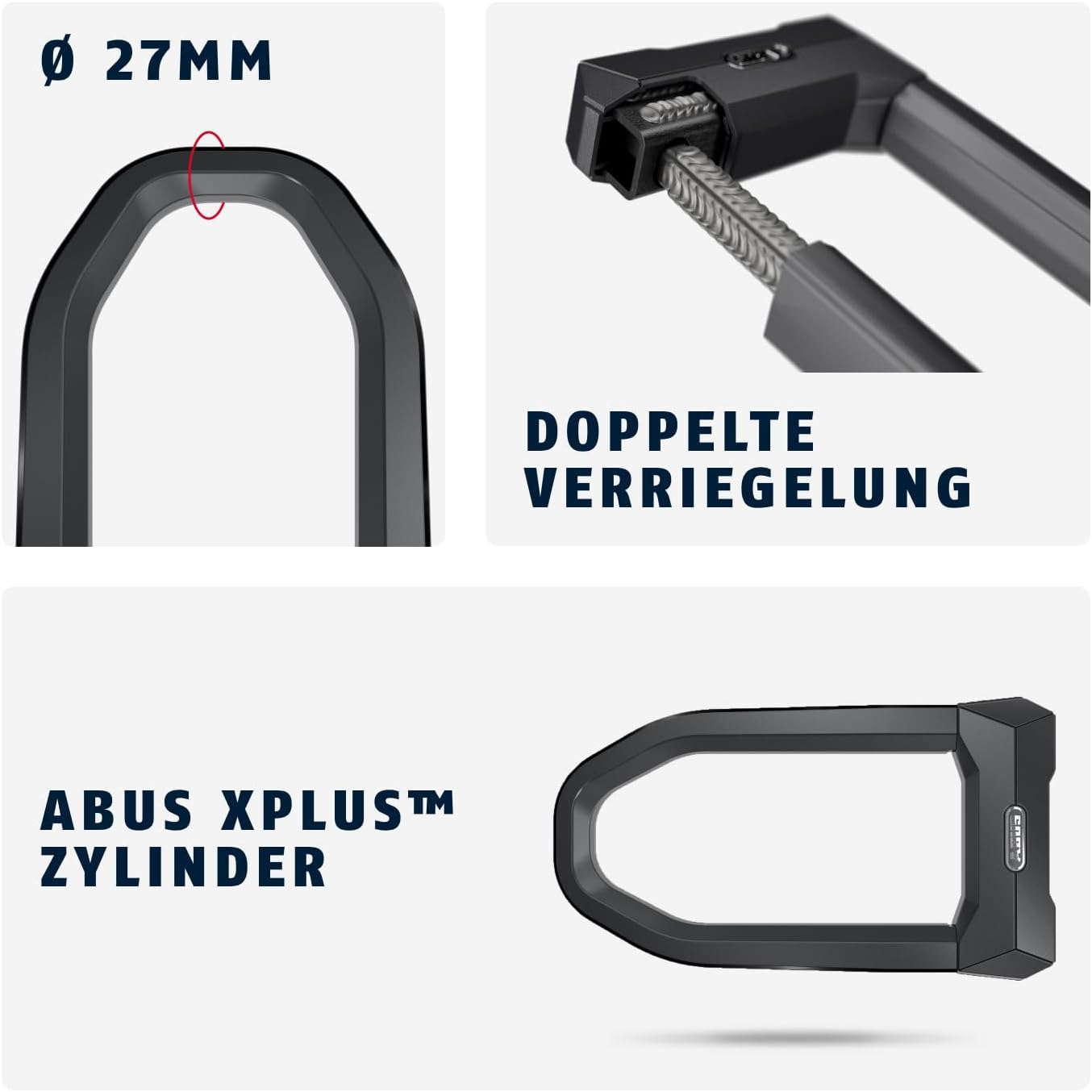 Bügelschloss 2500/165HB230 Sicherheitslevel 15+ mit 20 mm gehärtetem Stahl USH2500 Halterung und 2 Schlüsseln