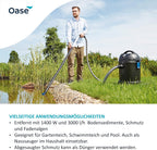 Teichschlammsauger Pondovac Classic 50529 1400W 3000 l/h 27L Tank 4 Saugdüsen 4m Schlauch