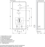 Elektrischer Durchlauferhitzer 21 kW 400 V 8 l/min digitale Temperaturregelung IP25 wandmontiert Modell 0010023778