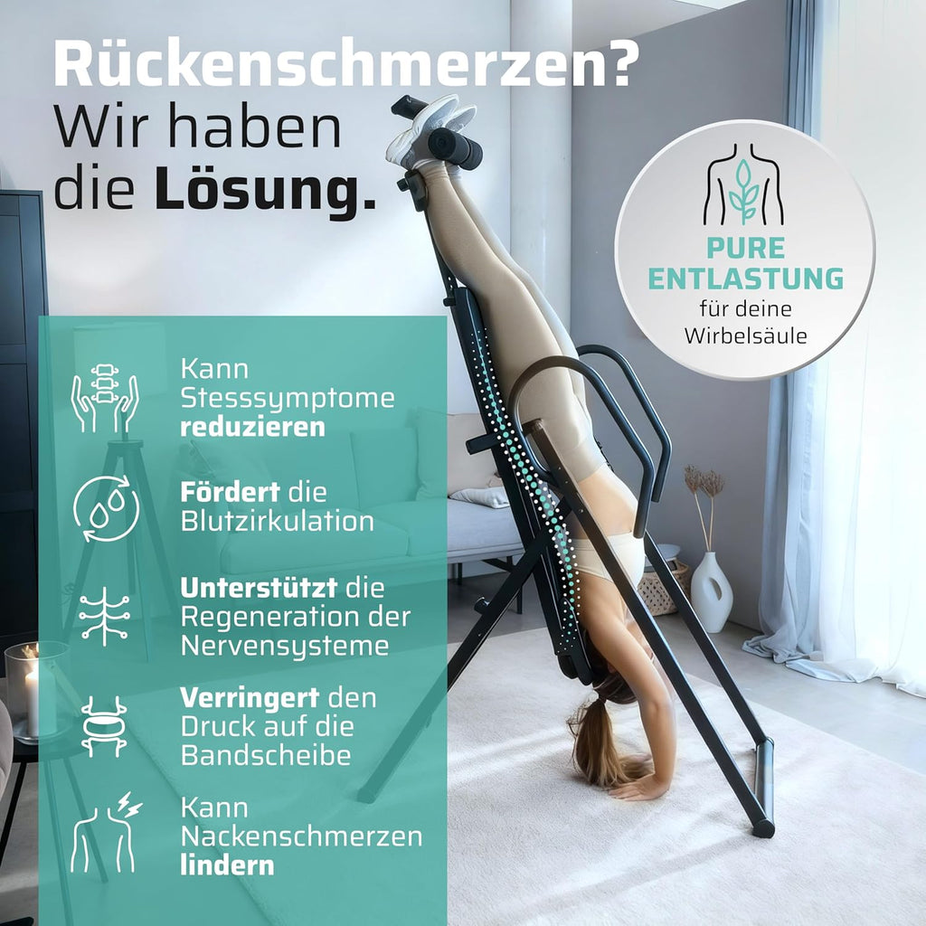 Inversionsbank klappbar SP-INV-1100-B Schwerkrafttrainer Rückenstrecker 4 Winkel bis 135 kg