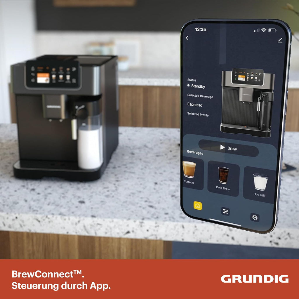 Kaffeevollautomat KVA 8230 18 Kaffeespezialitäten Cold Brew 19 Bar 1350 W externer Milchbehälter 2L Wassertank