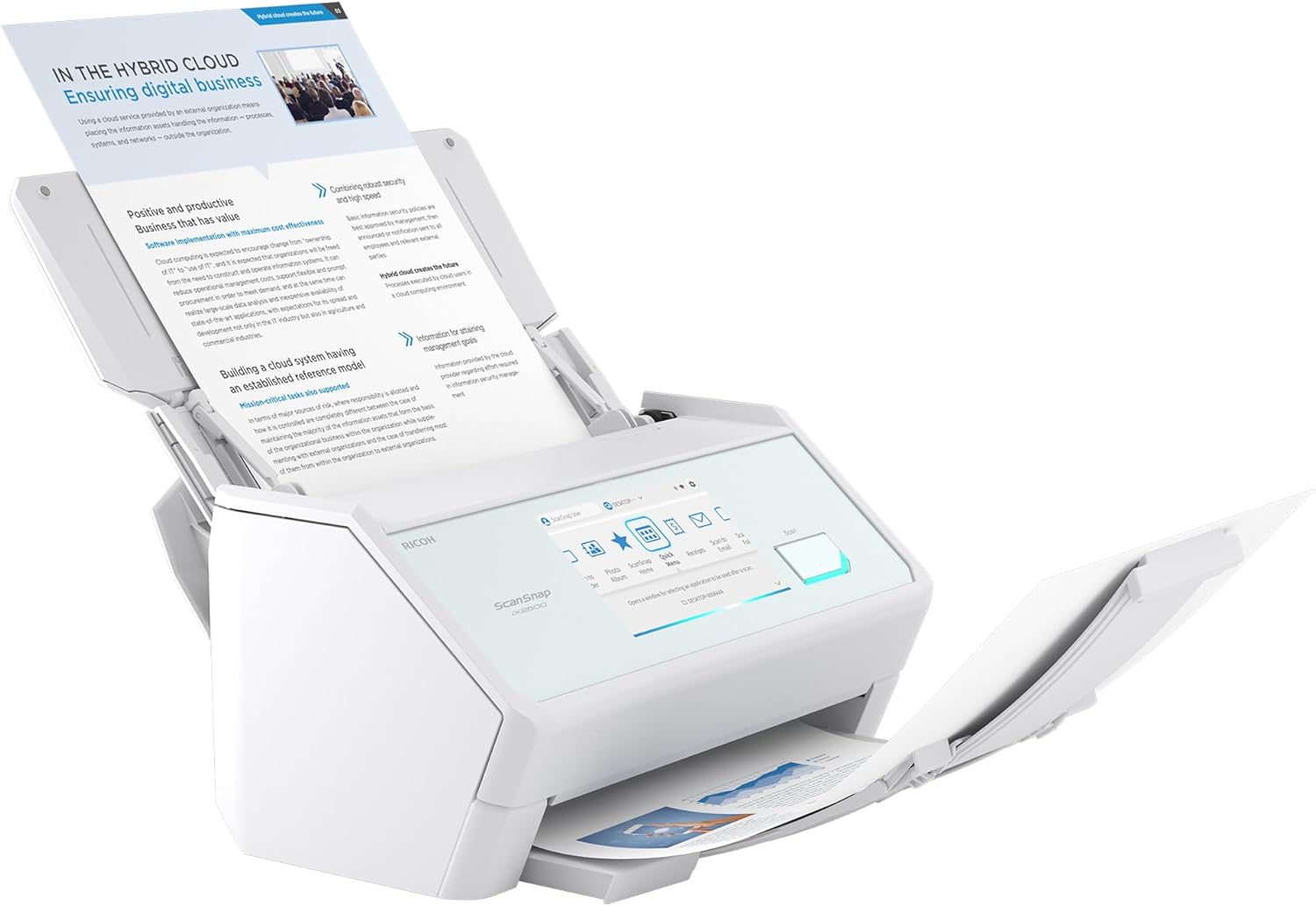 Dokumentenscanner iX2500 A4 Duplexscanner 45 Seiten/Min 600 dpi WLAN USB Bluetooth mit 100-Blatt-ADF
