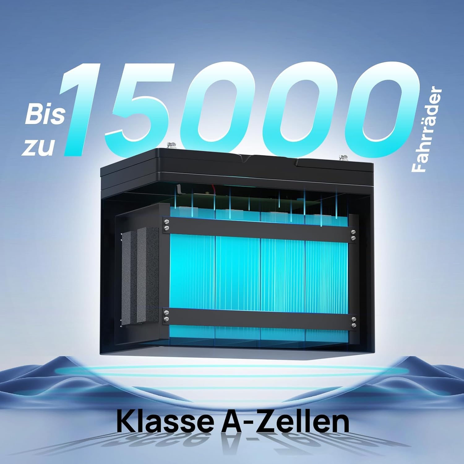 LiFePO4 Batterie 12V 100Ah mit Bluetooth BMS und 12/24V 20A Ladegerät Low Temperatur Schutz für Wohnmobil Boot