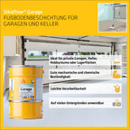 Epoxidharz Bodenbeschichtung Garage RAL7032 Kieselgrau 6 kg für Garagen Keller und Innenräume