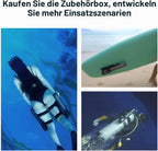 Unterwasser-Scooter mit Daumensteuerung kompakt tragbar für Tauchen Schnorcheln SUP Board Subnado Grau Rot