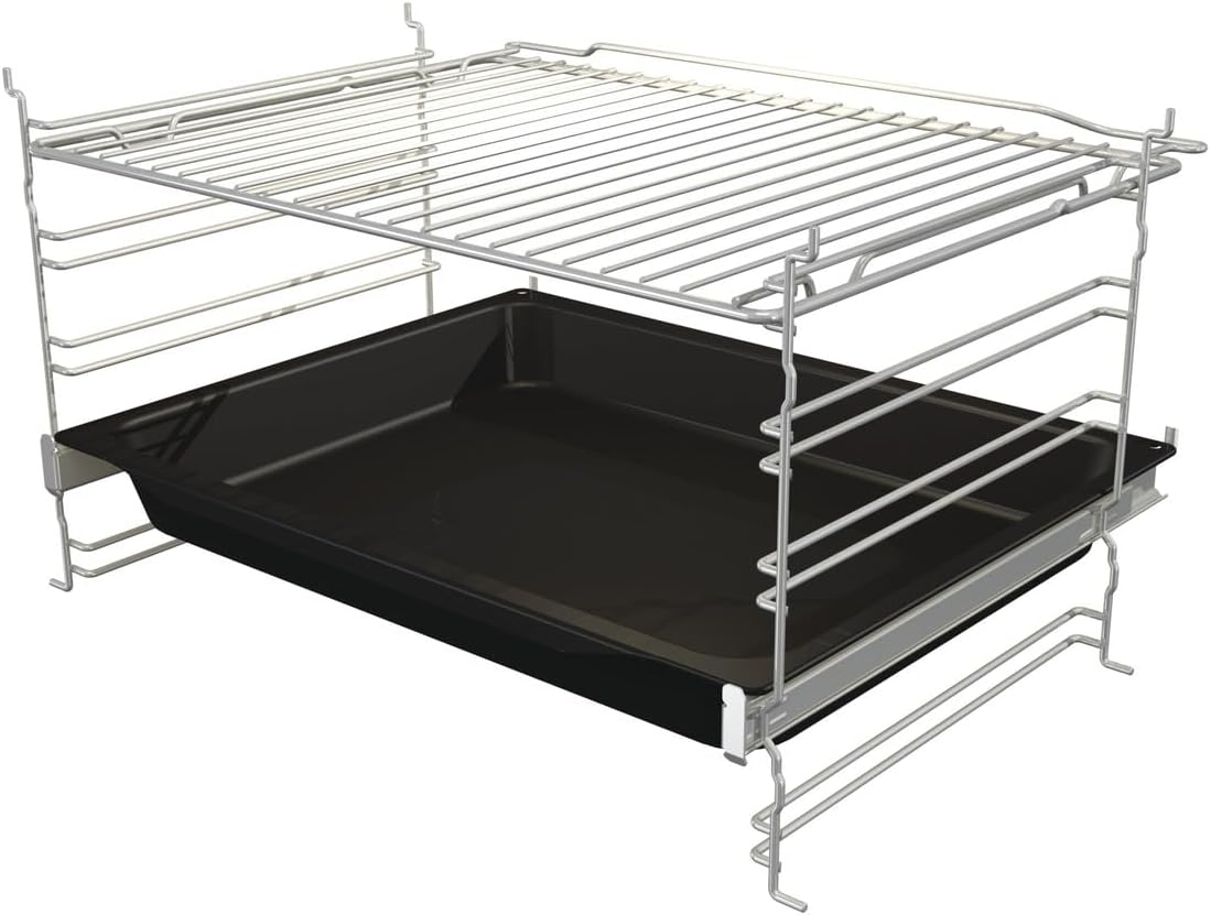 Einbauherd Set Heißluft Inox Set 4 77L Glaskeramik Kochfeld mit ExtraSteam AirFry PizzaMode PerfectGrill EcoClean
