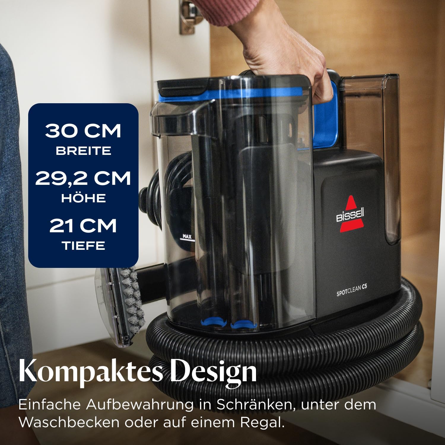 Polsterreiniger Teppichreiniger SpotClean C5 400W Nasssauger tragbar 3,72 kg für Teppiche Polster Auto