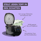 Digitaler Reiskocher und Dampfgarer Multikocher 1,5 L 12 Programme Warmhaltefunktion Timer Keramik Innentopf