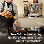 Gusseisenpfanne 28 cm voreingebrannt für Induktion und alle Herdarten backofengeeignet