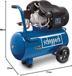 Druckluft Kompressor HC53DC 50L 10 Bar 2200W 412 L/min Doppelzylinder ölgeschmiert Druckminderer