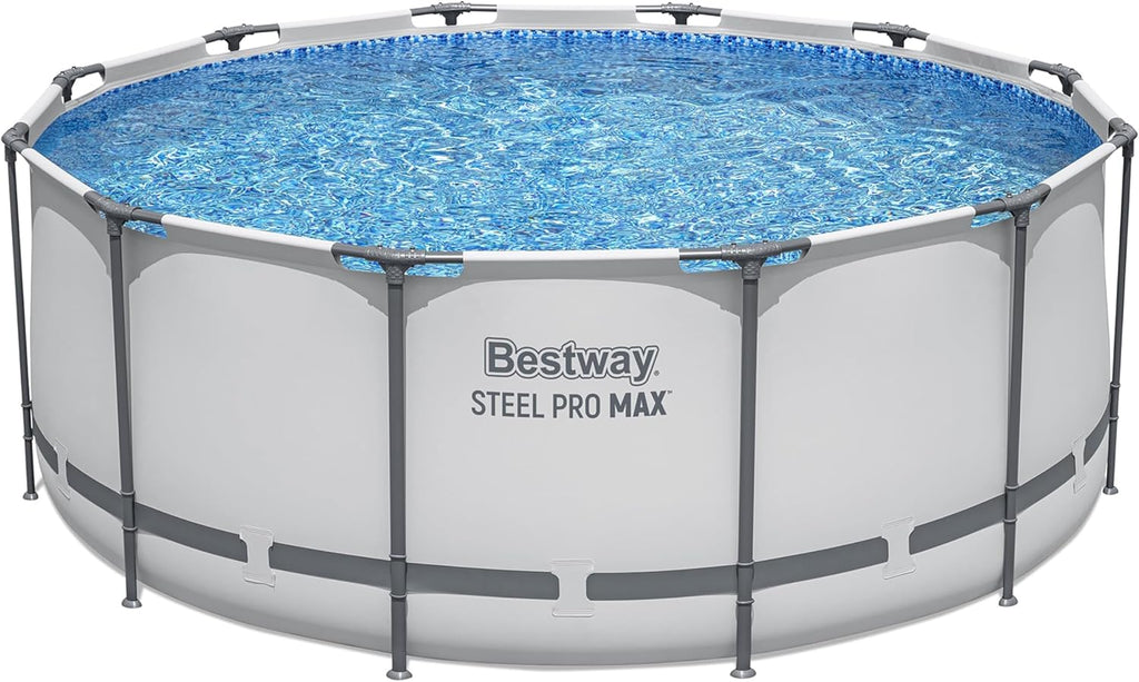 Aufstellpool Steel Pro MAX rund 366 x 122 cm 10250 Liter mit Filterpumpe Sicherheitsleiter und Abdeckplane Modell 56420